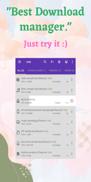 1DM+: Browser & Video Download Screenshot 0