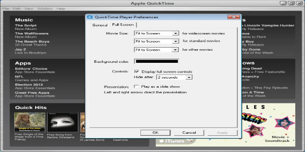 QuickTime ภาพหน้าจอ 1