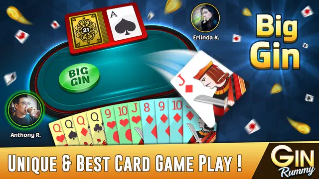 Gin Rummy Offline Card Game स्क्रीनशॉट 2