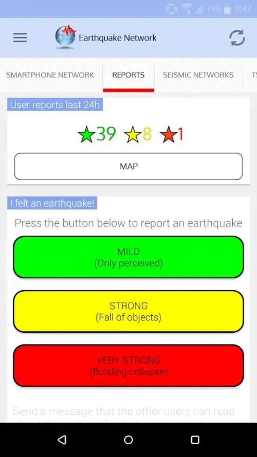 Earthquake Network PRO Tangkapan skrin 3