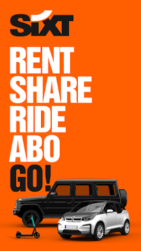 SIXT rent. share. ride. plus. Tangkapan skrin 0