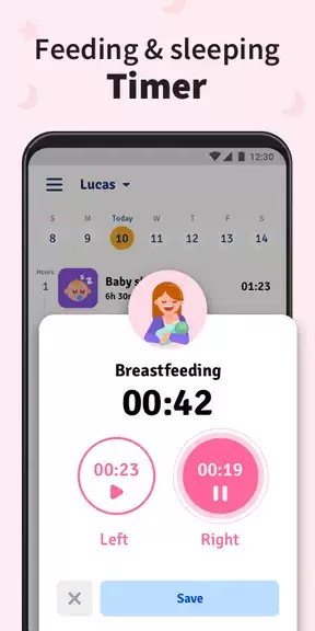 Baby Tracker - Breastfeeding Schermafbeelding 1