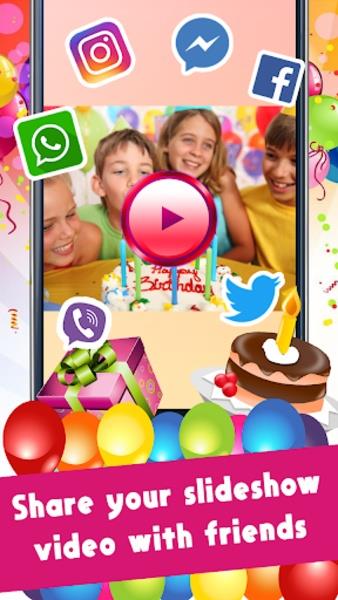 Happy Birthday Video Maker With Music And Photos Screenshot 1