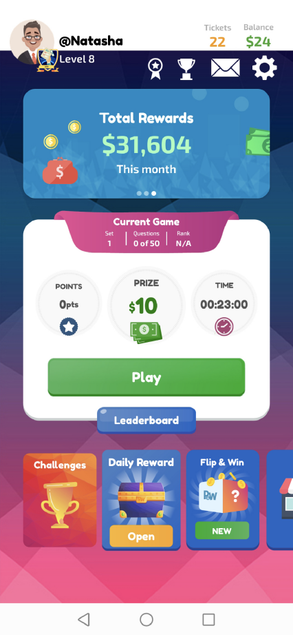 Play and Win-Win Cash Prizes! Screenshot 0