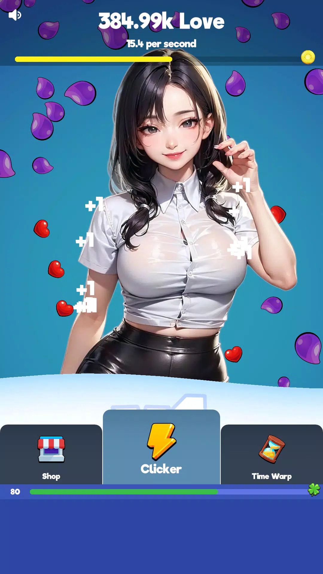 Sexy touch girls: idle clicker Captura de tela 2