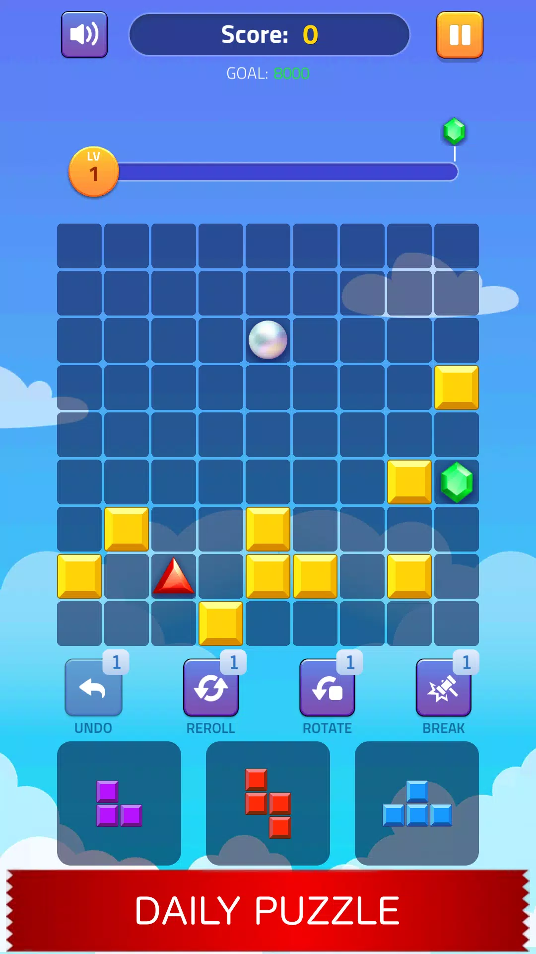 Block Puzzle - Gems Adventure Скриншот 3