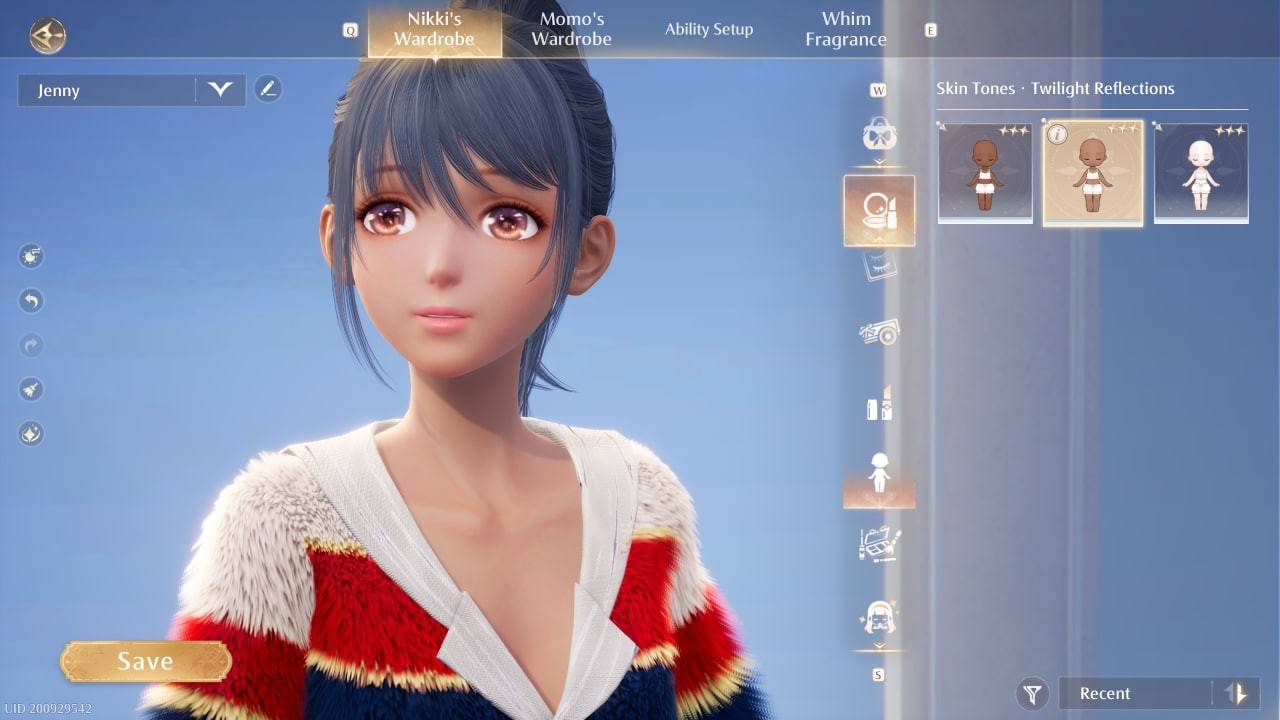 무한대 Nikki의 피부색 변화
