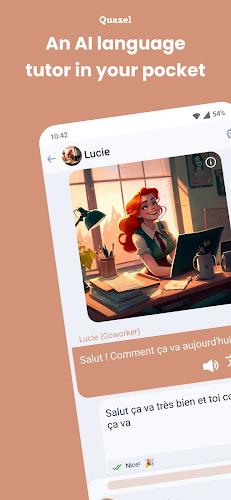 Quazel - AI Language tutor Captura de pantalla 0