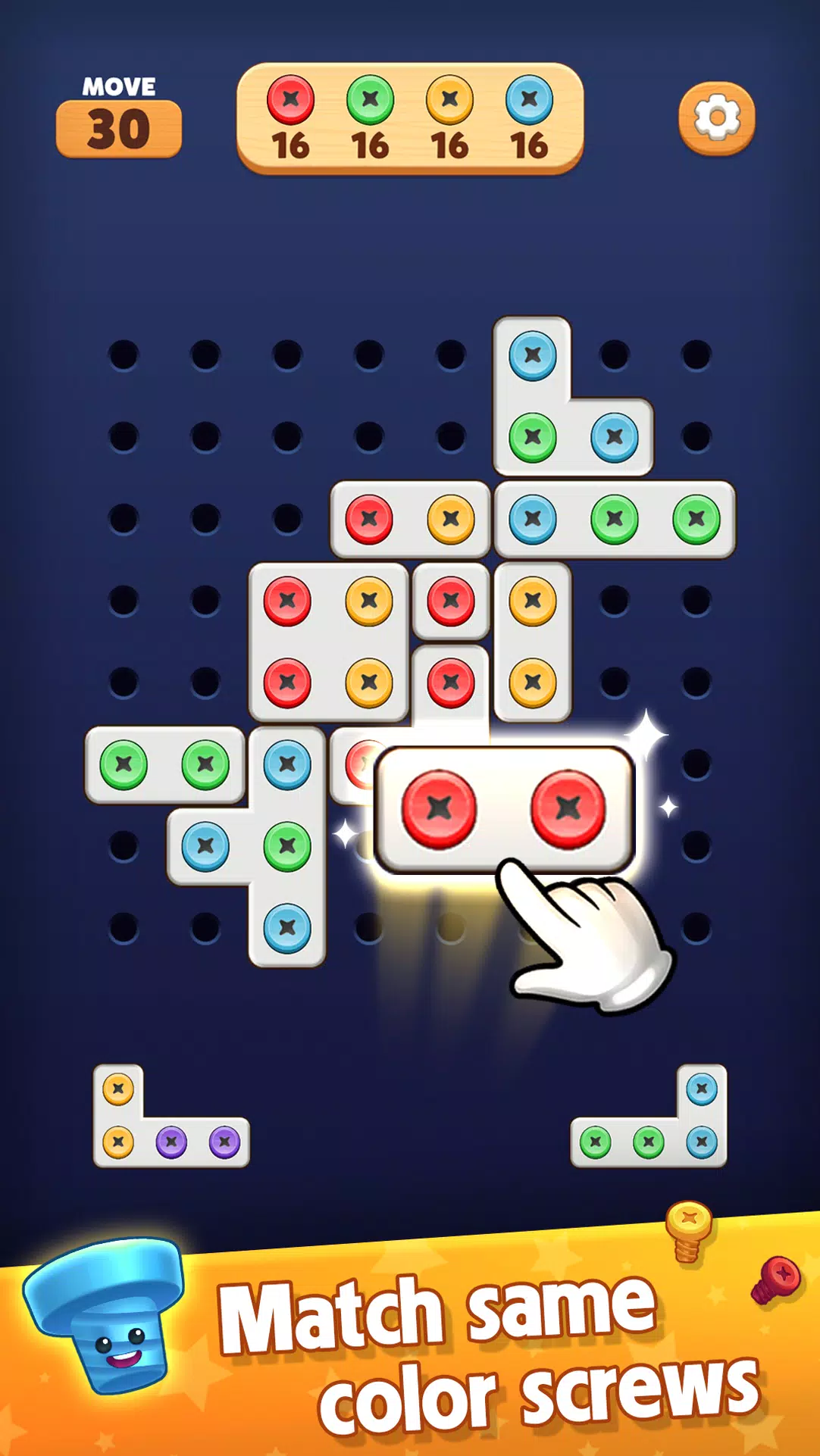 Screw Blast: Match The Bolts Schermafbeelding 0