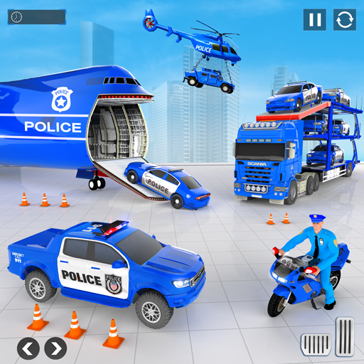 Police Car transporter Game 3D Captura de pantalla 0