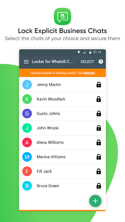 Locker for WhatsB Chat App Capture d'écran 0