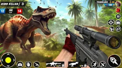 Wild Dinosaur Hunting Games 3D Captura de tela 1