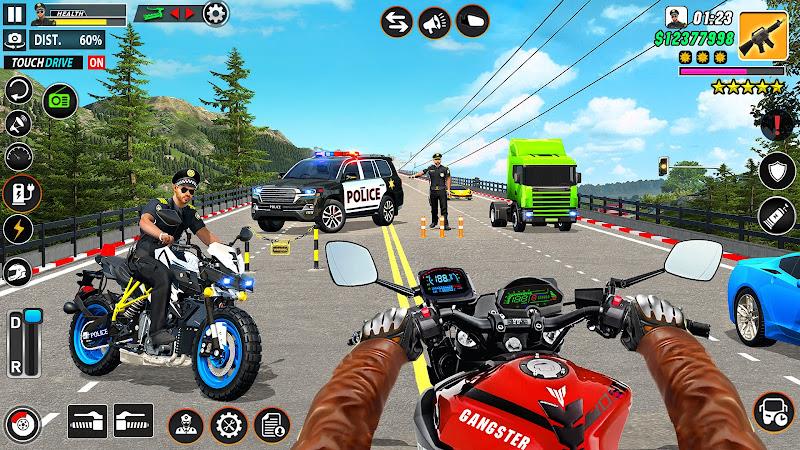 Schermata Police Motor Bike Crime Chase 2