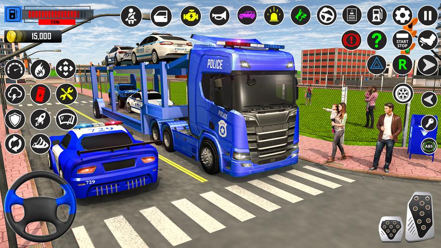 US Police-Car Transport Trucks Screenshot 1