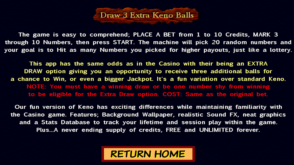 Draw 3 Extra Keno Balls Captura de tela 3