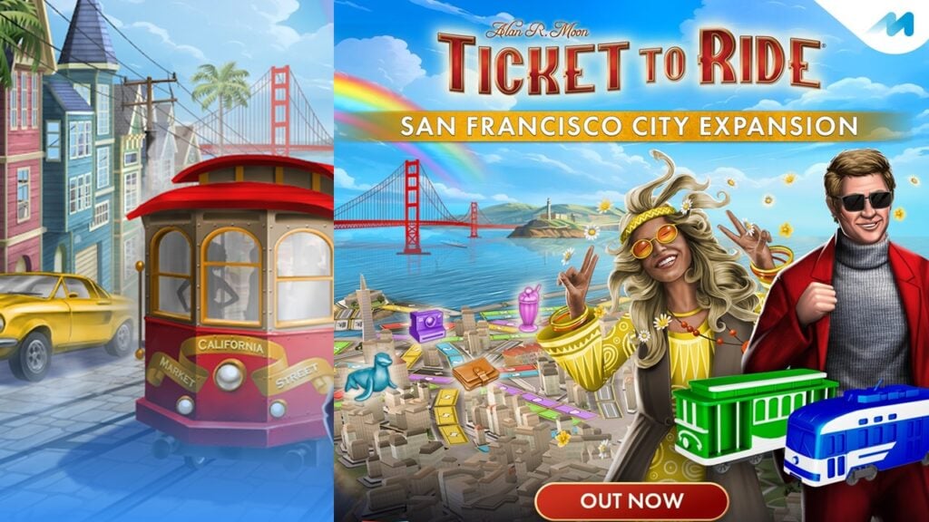 Verken de bezienswaardigheden van SF in Ticket to Ride