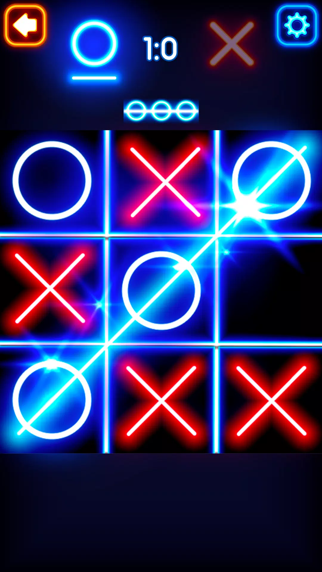 Tic Tac Toe Glow ဖန်သားပြင်ဓာတ်ပုံ 1