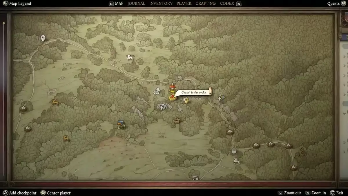 Map Leading to the First Piece of Armor