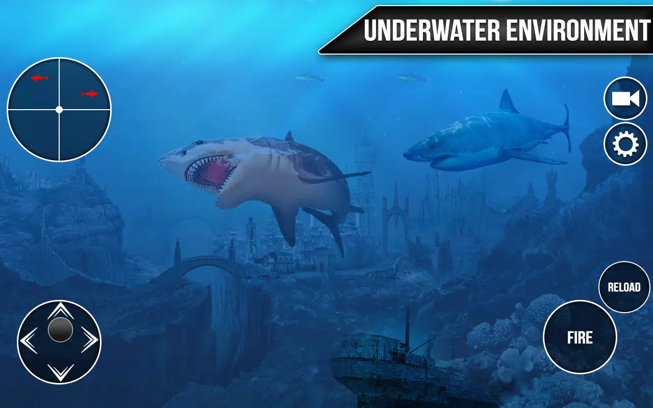 Wild Shark Fish Hunting game 스크린샷 2