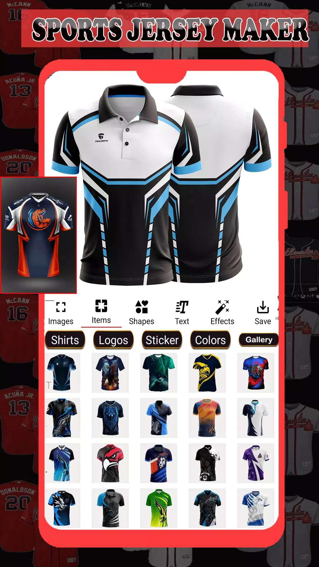 Sports Jersey Maker Captura de tela 1