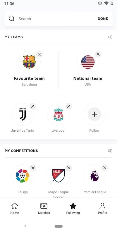 OneFootball Resultados en vivo Captura de pantalla 0