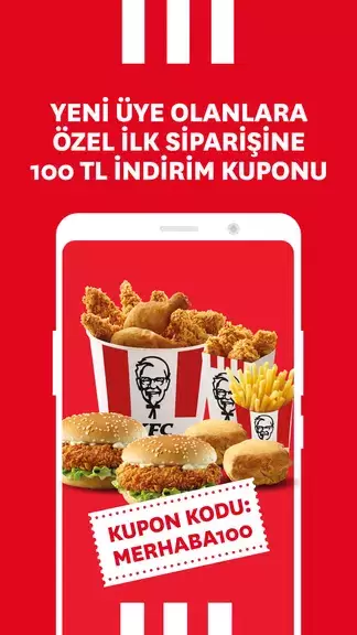 KFC Türkiye – Yemek Siparişi स्क्रीनशॉट 1