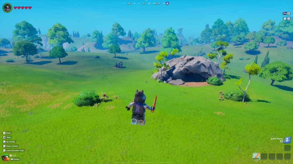 Entdeckungsreiches LEGO Fortnite-Landschaftsbild