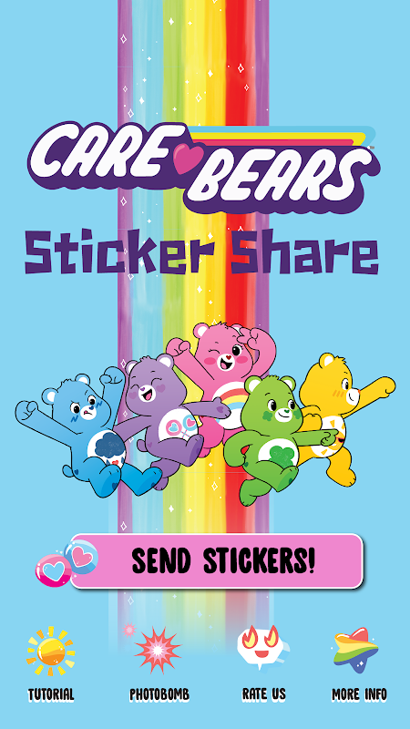 Care Bears Sticker Share Ekran Görüntüsü 1