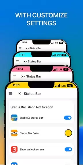 iCenter iOS 16: X - Status Bar Zrzut ekranu 0