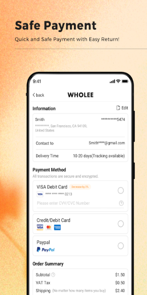 Wholee - Online Shopping App Captura de pantalla 2