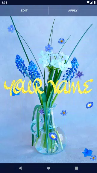 Blue Flowers Live Wallpaper Capture d'écran 1