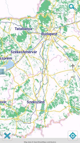 Map of Hungary offline ဖန်သားပြင်ဓာတ်ပုံ 0