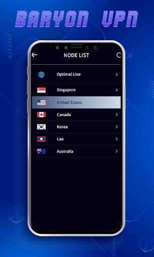 Baryonvpn ภาพหน้าจอ 0
