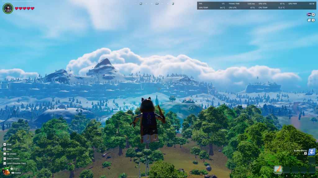 Drei im LEGO Fortnite zugängliche Biome