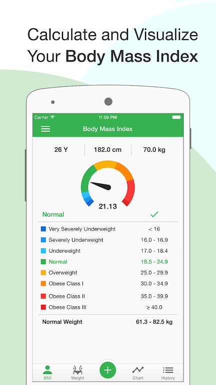 BMI Calculator: Weight Tracker Schermafbeelding 0