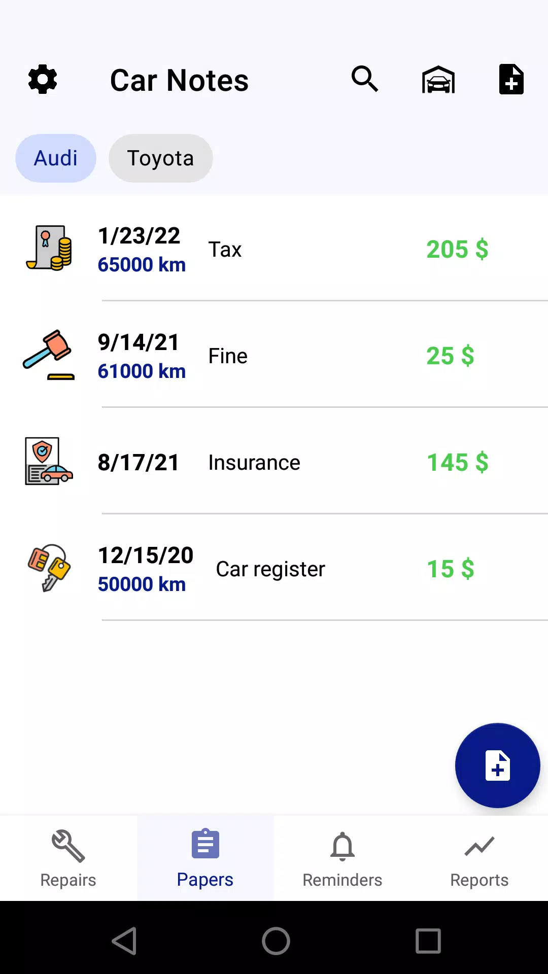 Car service tracker Скриншот 1