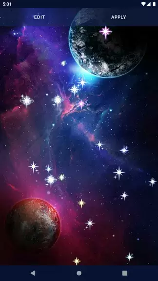 Galaxy Universe Live Wallpaper スクリーンショット 3