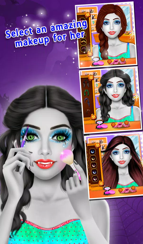 Halloween Makeover Salon Games Schermafbeelding 2