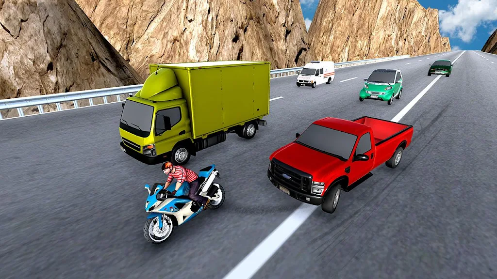 City Bike Traffic Race in Crowd Taxi 3D Ảnh chụp màn hình 3