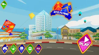 Pipa Layang Kite Flying Game Capture d'écran 0