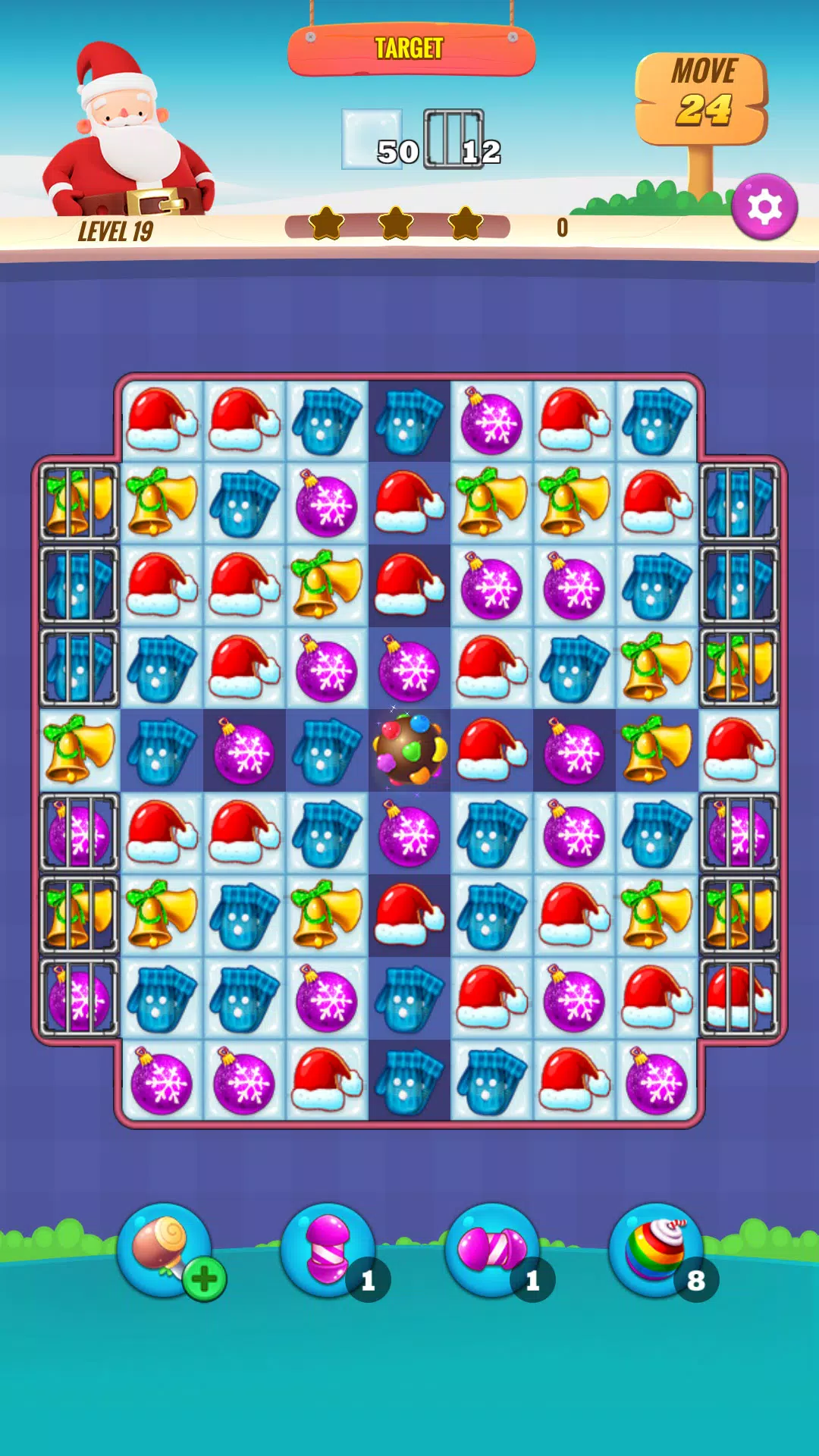 Christmas NewYear Match Game Captura de tela 0