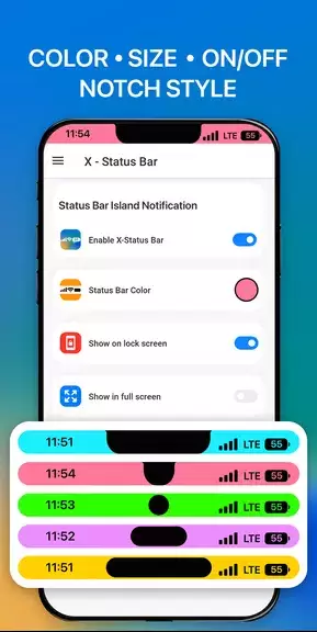 iCenter iOS 16: X - Status Bar スクリーンショット 3