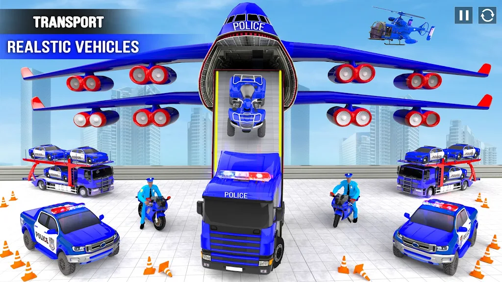 Police Car transporter Game 3D スクリーンショット 3