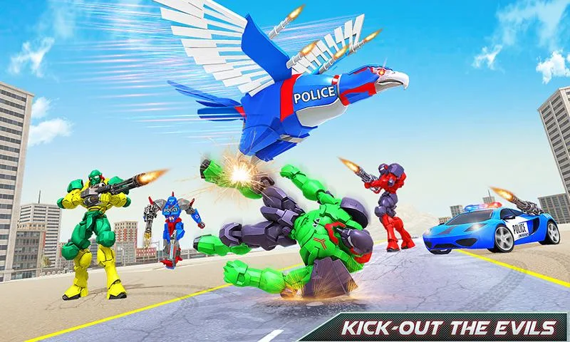 Flying Eagle Robot Car Games Ảnh chụp màn hình 0