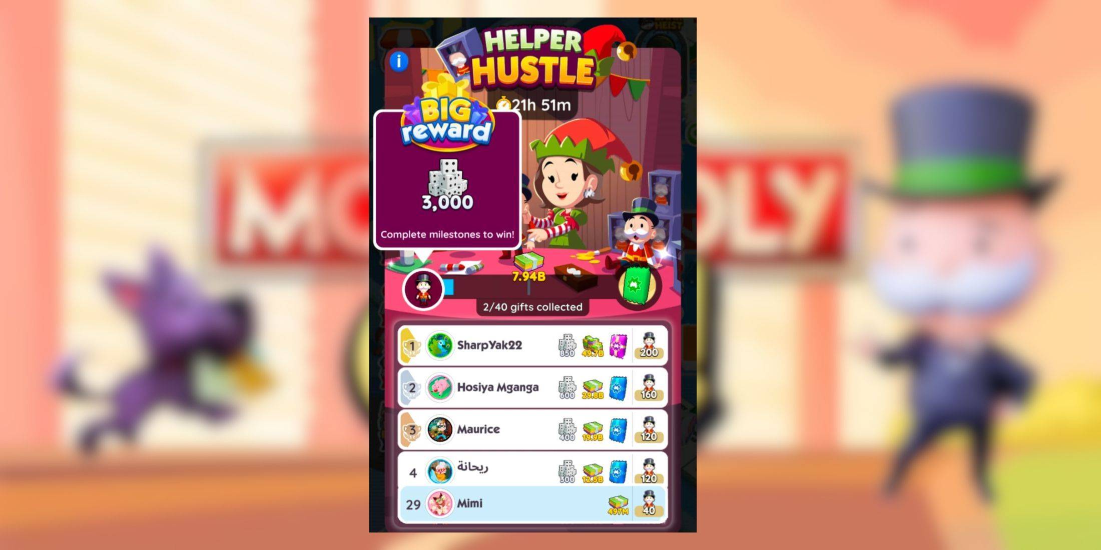 独占GO：ヘルパーハッスル - 報酬、マイルストーン