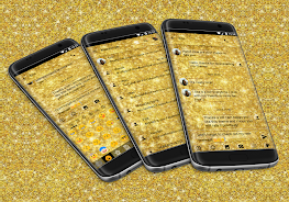 SMS Messages GlitterGold Glass ภาพหน้าจอ 0