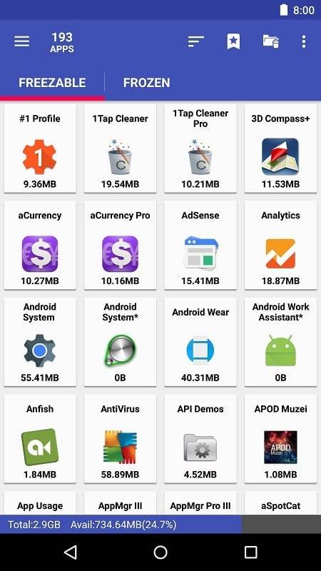 AppMgr Pro III Ảnh chụp màn hình 1