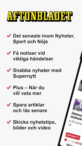 Aftonbladet Nyheter Capture d'écran 0