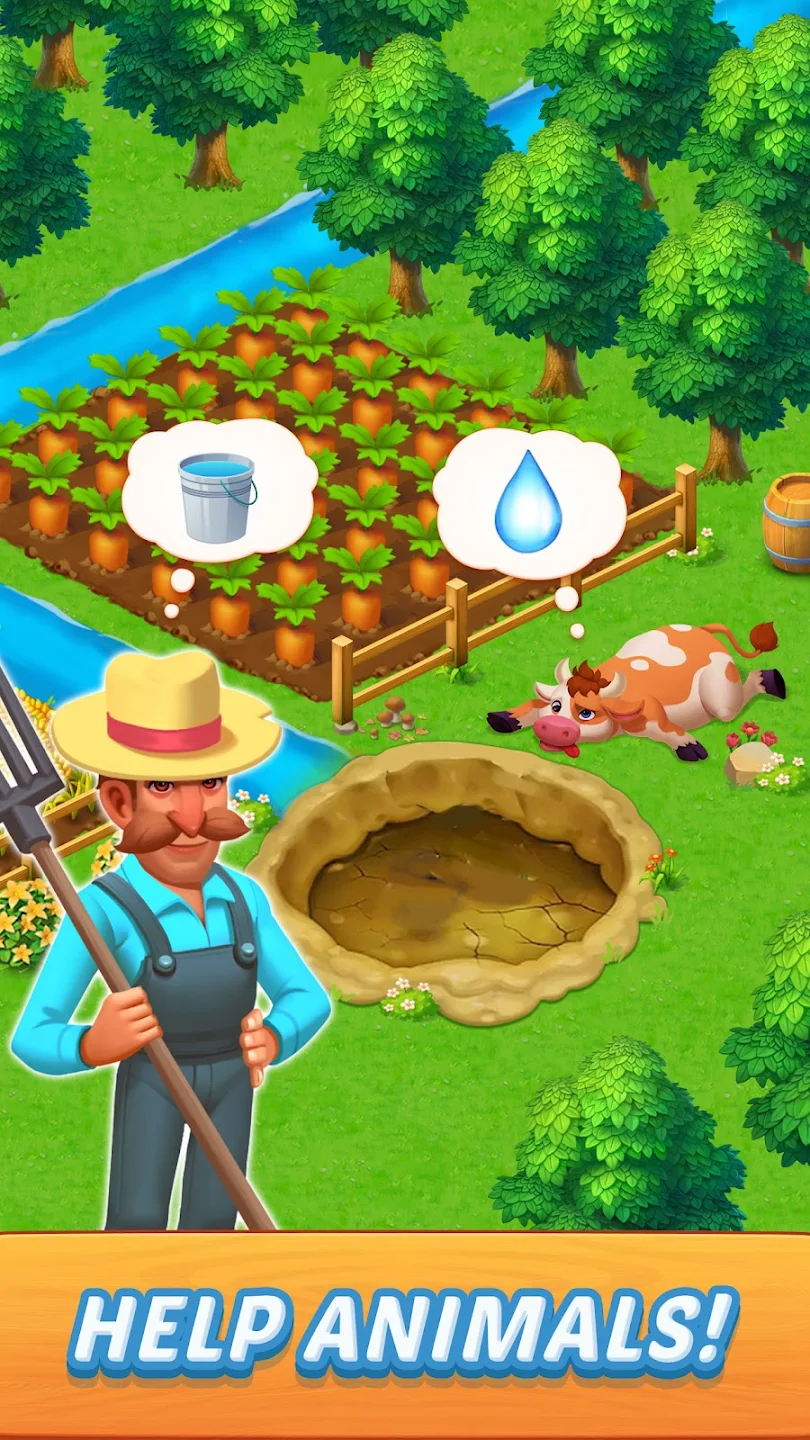 Solitaire Farm Adventure Games Captura de tela 3