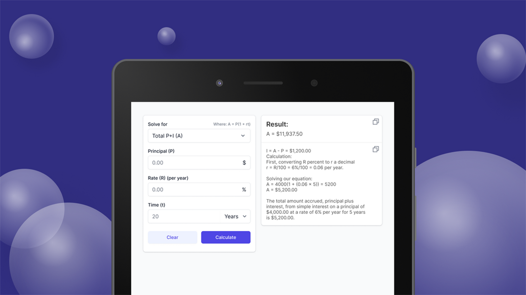 Simple Interest Calculator Captura de tela 1